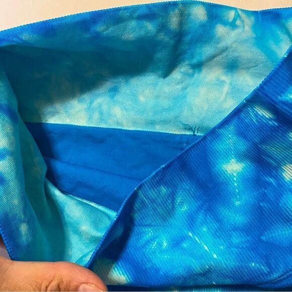Victoria's Secret Pink hi Cut high-rise bikini bottom blue tie-dye cheeky L - Picture 8 of 8